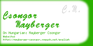 csongor mayberger business card